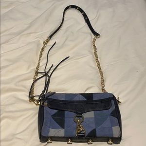 Rebecca mink off denim patch bag - worn once
